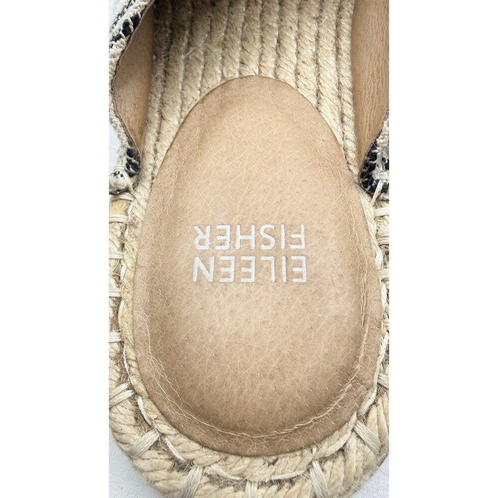 Eileen Fisher 8 Milly Slide Espadrille Sandal Coastal Nautical Open Toe 8.5 - Picture 5 of 6